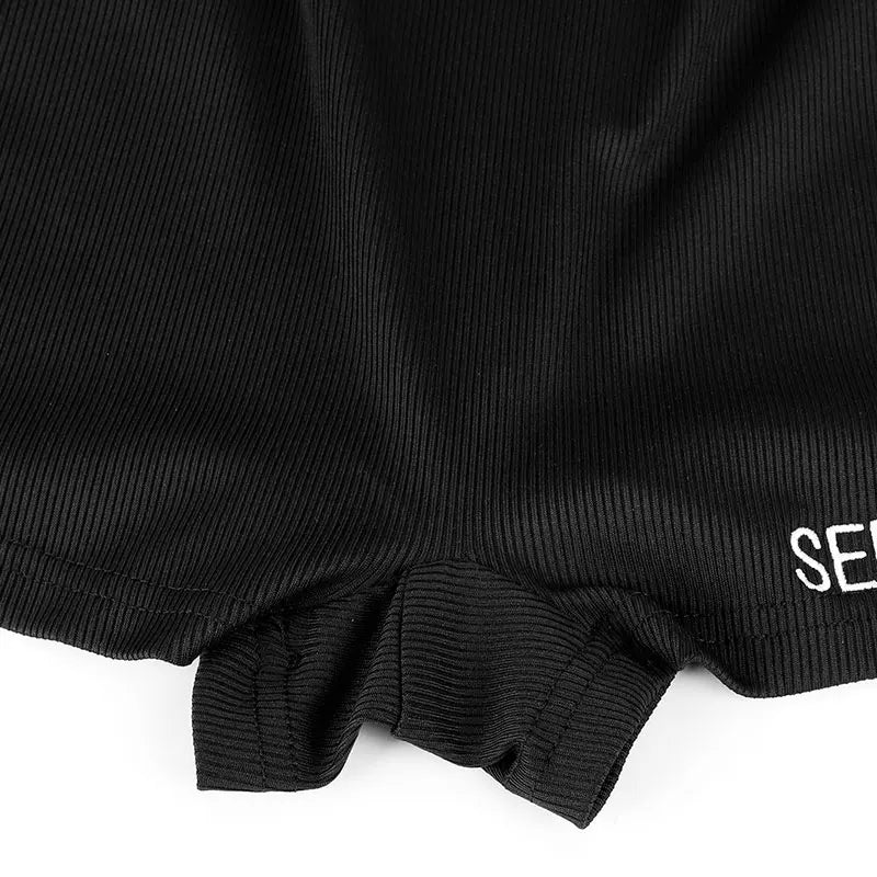 Summer Women's Jumpsuits New Streetwear Fashion Letters Embroidery Jumpsuits Black Sexy Backless Slim Sleeveless Sports Clothing Badiee Stylez