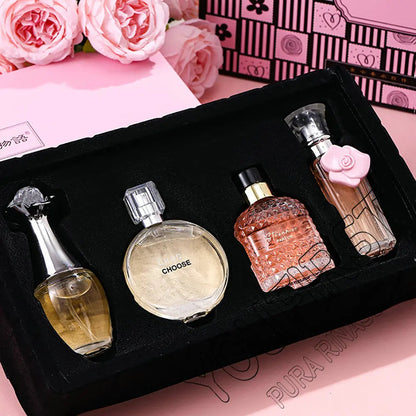 Brand Gift Box 4Pcs Set Perfume Women Parfum Femme 100ml Fresh Natural Floral Scent Spray Feminino Perfumes De Mujer Originales Badiee Stylez