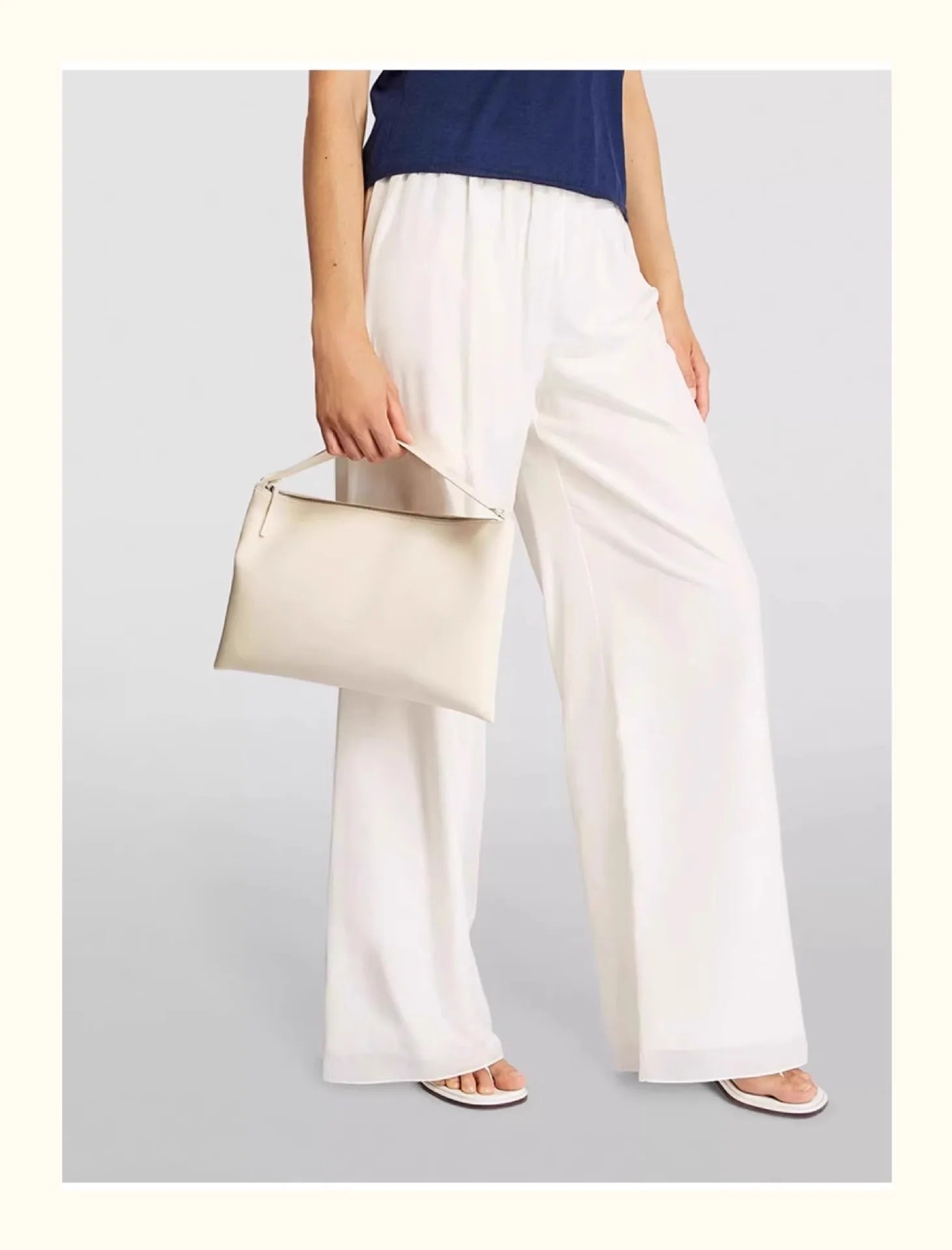 Envelope Bag Vintage Niche Wind Genuine Leather Wide Shoulder Strap Armpit Bag Hundred Sheepskin Shoulder Bag Clutch Bag