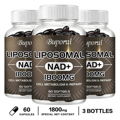 Liposomal NAD - Heart & Brain Function, Longevity, Aging Defense, Cellular Energy 60 Capsule-3bottles