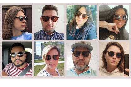 LM Retro Round Sunglasses Women Men Ultralight TR90 Polarized Unisex Driving Shades Vintage Sun Glasses UV400 Gafas De Sol