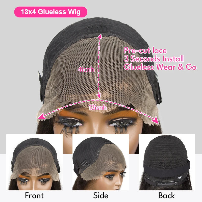 Short Bob Deep Wave Lace Frontal Wig PrePlucked 13x4 13x6 Lace Front Wig Peruvian Curly Human Hair Bob Wigs For Women and Girls Badiee Stylez