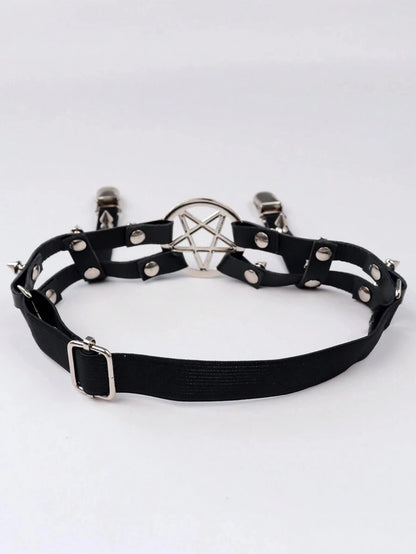 1PC Women Sexy Garter Belt Rivets Leg Ring Rock Pub Punk Pendientes Party Club Sexy Gothic Femmal Suspender Badiee Stylez