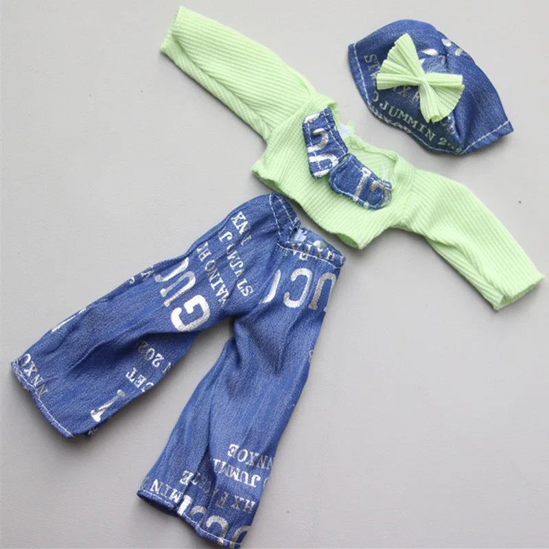 Cartoon Style Clothes Suit for 1/6 Bjd Doll Accesssories for 30cm Baby Doll Dress Up Toys for Children Type 40 Only Clothes