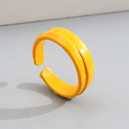 2022 Summer Colorful Ring Set Wholesale Fashion Geometric Chain Candy Color Irregular Opening Rings Women Party Finger Jewelry