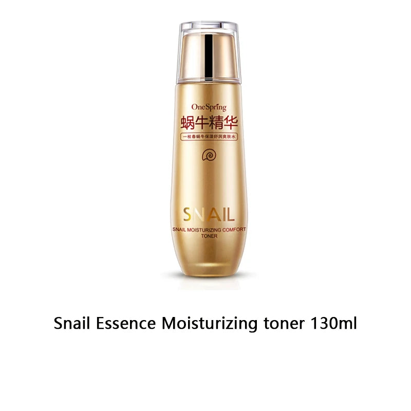 Snail Collagen Face Cream Whitening Moisture Anti Aging Facial Firming Cream Anti Wrinkles Eye Bags Korean Skin Care Product 60g Snail toner 130ml