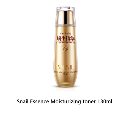 Snail Collagen Face Cream Whitening Moisture Anti Aging Facial Firming Cream Anti Wrinkles Eye Bags Korean Skin Care Product 60g Snail toner 130ml