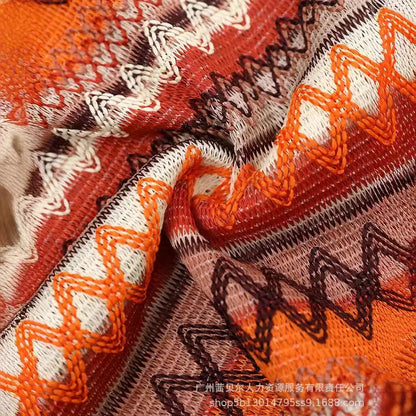 Geometric Patttern Halter Top & Drawstring Shorts Set Sleeveless Tank Top High Waist Shorts Pants 2pcs Clothes Set