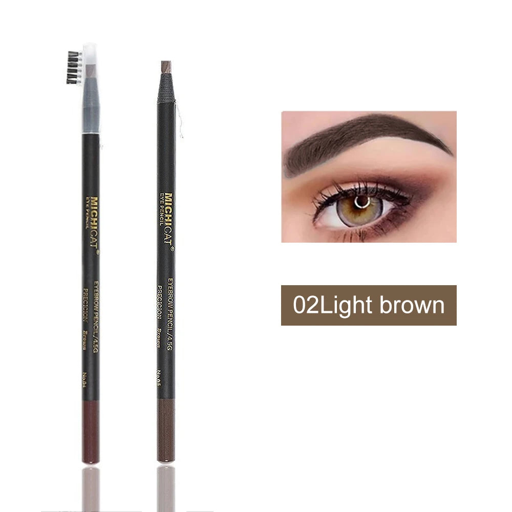 Eyebrow Pencil Waterproof Microblading Eyebrow Pen Tint Tattoo Eyebrows Makeup Cosmetics Natural Long Lasting Eye Brow Pencil 02Light brown
