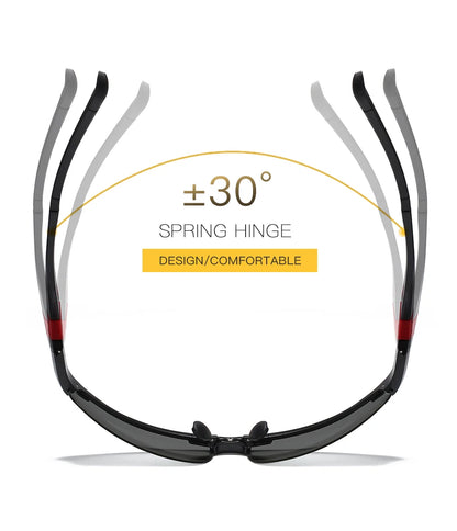 SZTZX Aluminum Rimless Photochromic Sunglasses Men Polarized Day Night Driving Glasses Chameleon Anti-Glare Sport gafas de sol