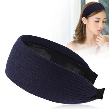 Wide-Brimmed Non-Slip Headband Women's Short Hair Simple Hair Clip Cover Gray Hair Fashion Temperament Hair Pressing Headwear