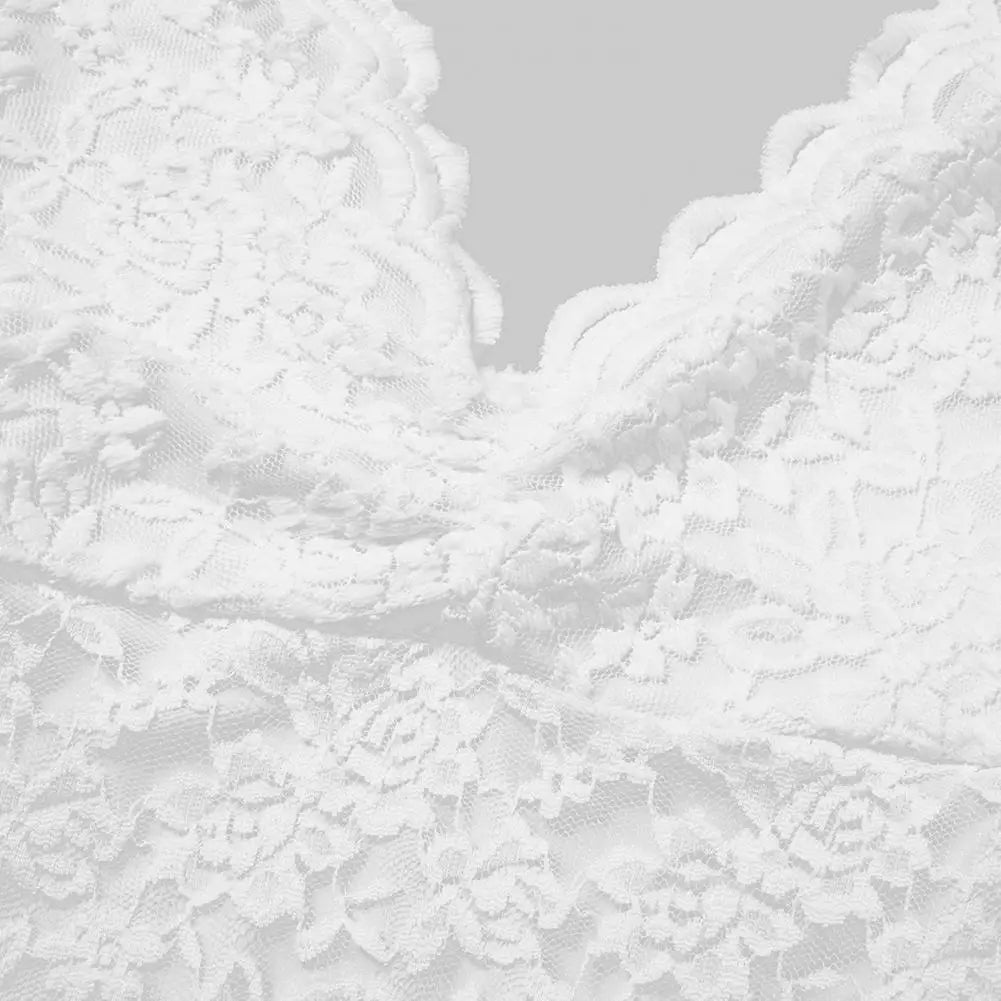 Slim Fit Bodysuit Elegant Lace Embroidered Bodysuit Deep V Neck Long Sleeve Playsuit Women's Slim Fit Spring Romper Lace