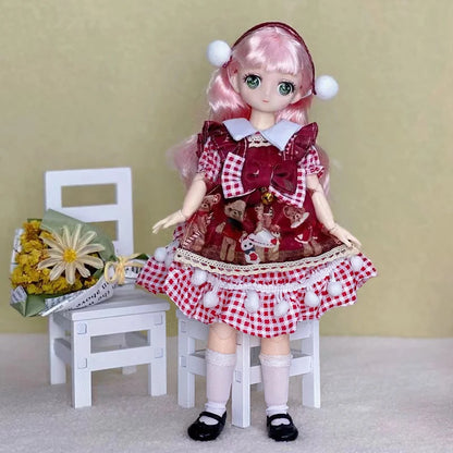 30cm Two-dimensional Doll Comic Face 1/6 Bjd Doll or Dress Up Clothes Children's Girl Birthday Gift Toys Kids Toys