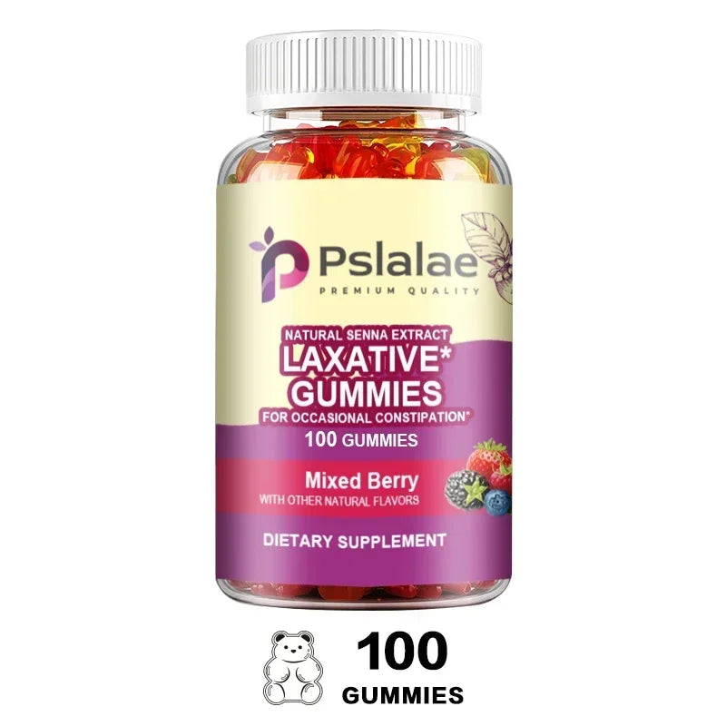 Laxative Gummies - Supports Intestinal Health, Relieves Constipation, Bowel Cleansing and Detoxification, Nutrient Digestion 100 Gummies