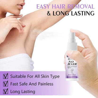 Permanent, painless hair removal spray, axila, legs, arms, hair remover, hair growth inhibitor, nutritious repair, body care