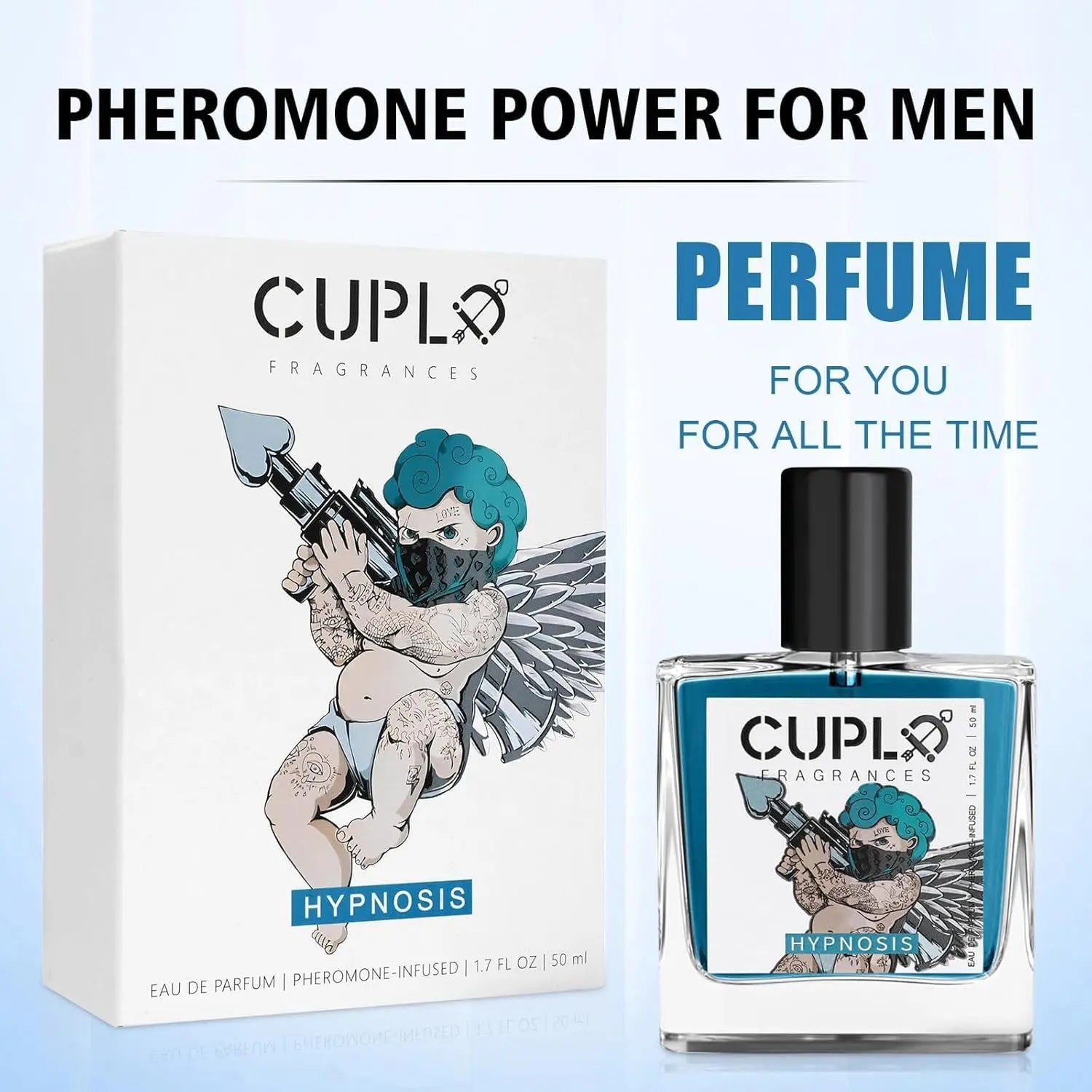 50ml Cupid Pheromone Cologne for Men Hypnosis 2.0 Cologne for Men Pheromone-Infused Hypnosis Cologne Long Lasting Scent - Badiee Stylez