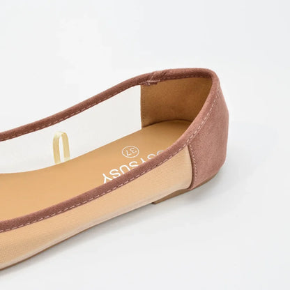 Women's Casual Sandals Pointed Spliced Flat Shoes for Women's Daily Shallow Mouth Fashion Mesh Shoes Single Shoe Women Shoes