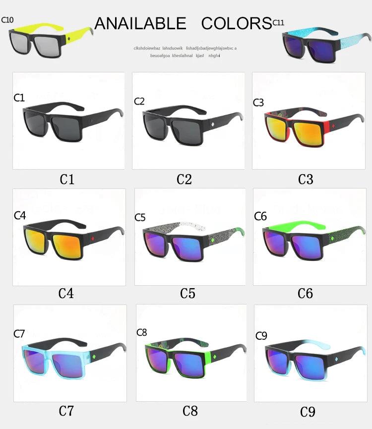 Oversized Sunglasses Men Square Driving Sun Glasses for Men 2183 Camping Hiking Fishing Shades Classic Eyewear Male UV400