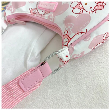Miniso Hello Kitty Underarm Bag for Women Y2K Sanrio Kuromi Mymelody Messenger Tote Bag Cute Girls Shoulder Bag Purses Handbag