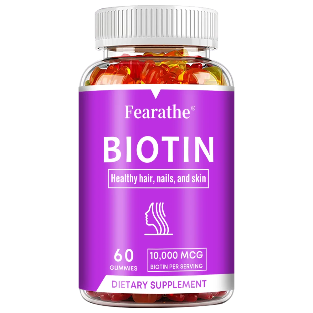 Biotin Gel 10000mcg [Highest Potency] Healthy Hair, Skin & Nails Vitamins for Women, Men & Children 60count United States