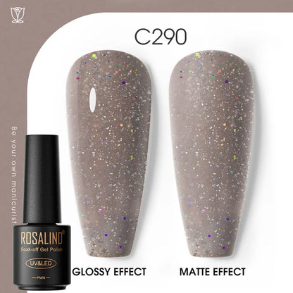 ROSALIND Hot-sale Bottle Gel Nail Polish Vernis Semi Permanent Primer Top Coat Bright Classic For Nail Art Design LED/UV Lamp C290