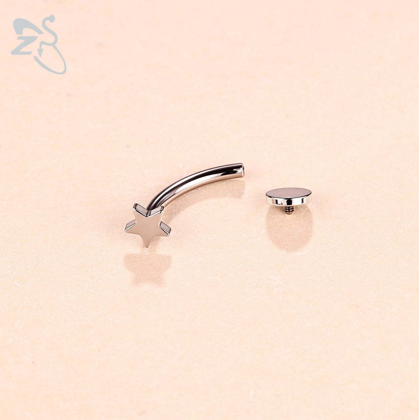 ZS 1 Piece Internal Thread Stainless Steel Belly Button Ring Floating Navel Piercings 14G Curved Umbilical Ring Jewelry 6MM-14MM Badiee Stylez
