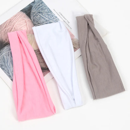 3Pcs/set Hair Band Fashion Elastic Headbands Twisted Cross Head Wrap Hair Band Hair Accessories for Women Simple Headband style-D 10cm-22.5cm