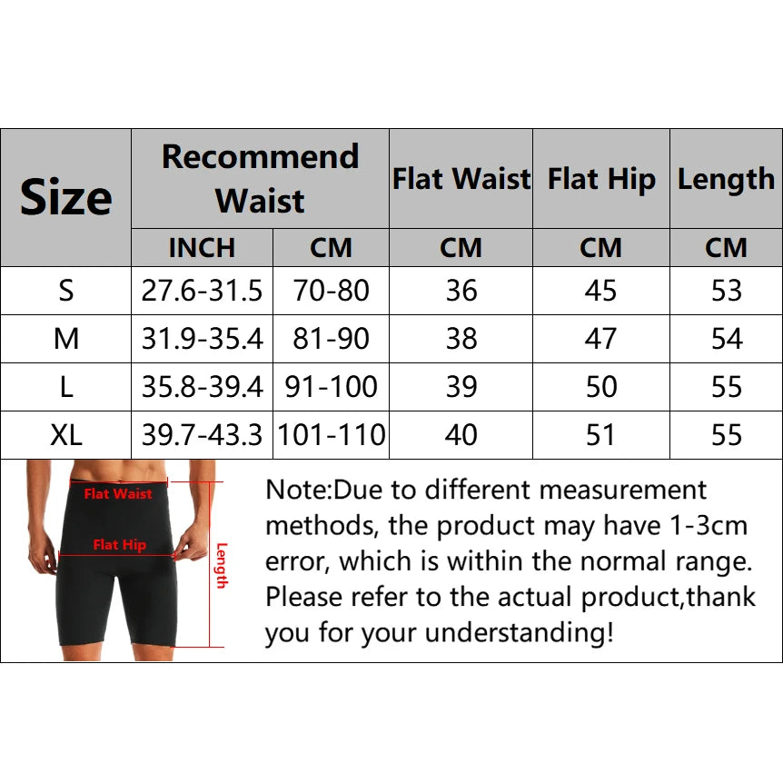 Men Sauna Suits Sweat Shorts Workout Slimming Fat Burning Fitness Abdomen Reducer Losing Weight Belly Trimmer Waist Trainer