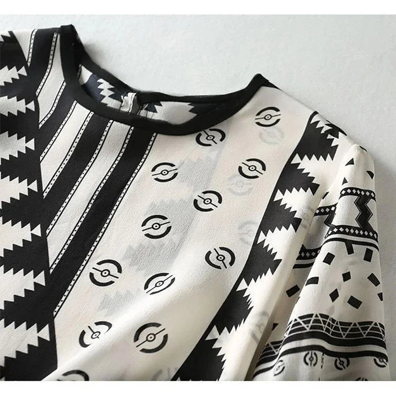 Women Spring Summer Style Blouses Shirts Lady Casual Short Sleeve Printed Chiffon Blusas Tops