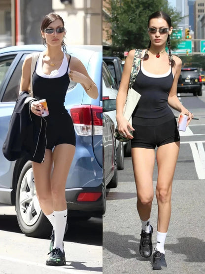 Tank Summer Women's Solid Color Slimming Stretch Fitness Camisole Basic Sports Bra Skin-Friendly Yoga Top