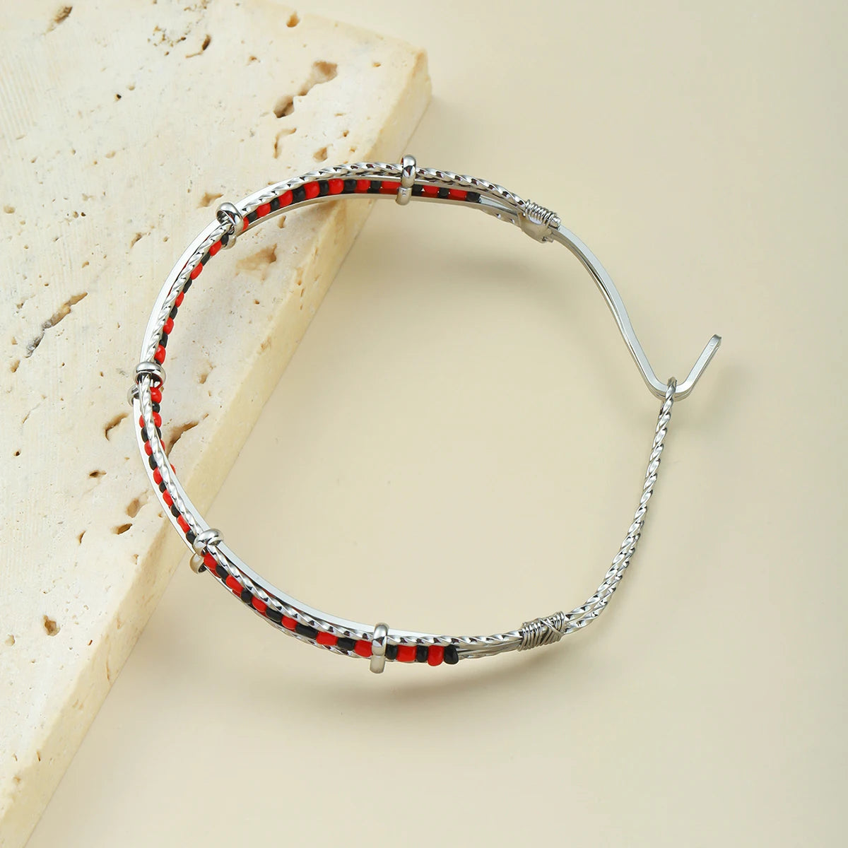 Wholesale New Arrival Stainless Steel Jewelry Green and Yellow Color Orula Elegua Bracelet Mix Beads Unisex Bangle For Women Men Badiee Stylez