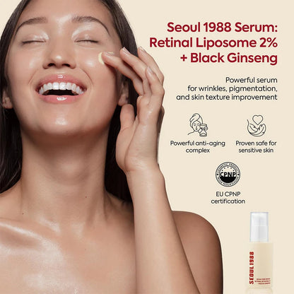 Seoul 1988 100ml Retinal Serum Brand Ginseng Eye Cream Closed Comedones Brighten Face Sunscreen Moisturize Korean Care Essence