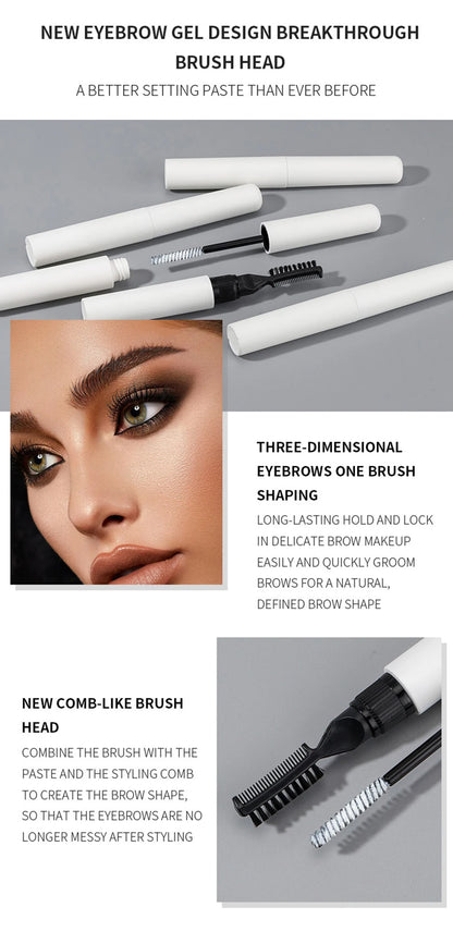 Private Label 8ml Eyebrow Gel Soap Custom Logo Waterproof Long-lasting Fast-dry White Pink Tube Bulk Makeup Cosmetic Beauty