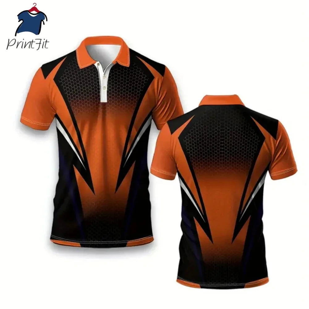 Men's Summer Striped Polo Shirt - Oversized Short Sleeve Sportswear | Confident Style for Every Occasion