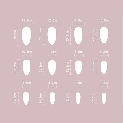 24pcs Manicure Long Almond False Nails Stiletto Ballerina Fake Nials Detachable Halloween Bat French Nail Tips DIY