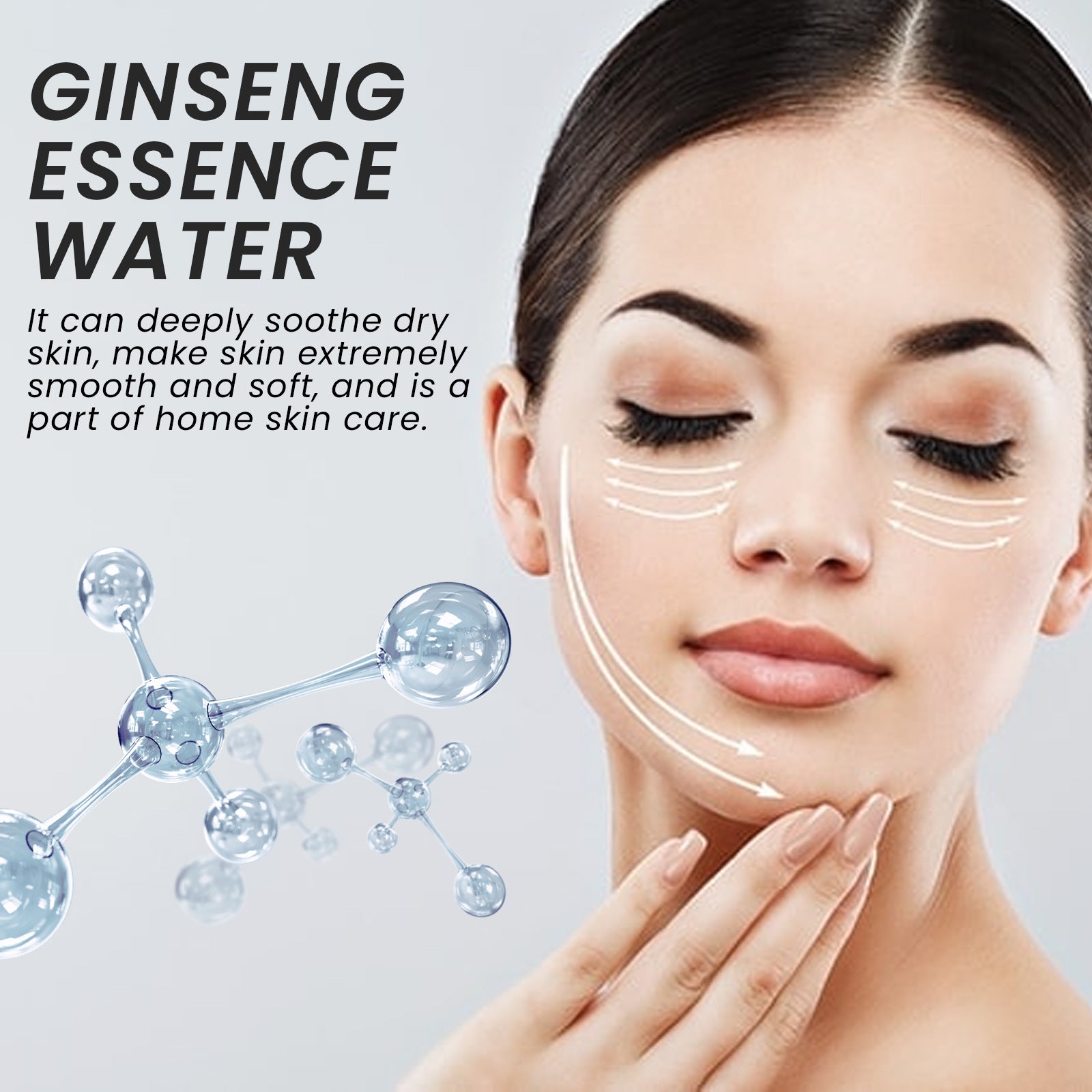 Ginseng Face Essence Anti Aging Fading Fine Lines Wrinkles Remover Tightening Brightening Moisturizing Hyaluronic Acid Serum