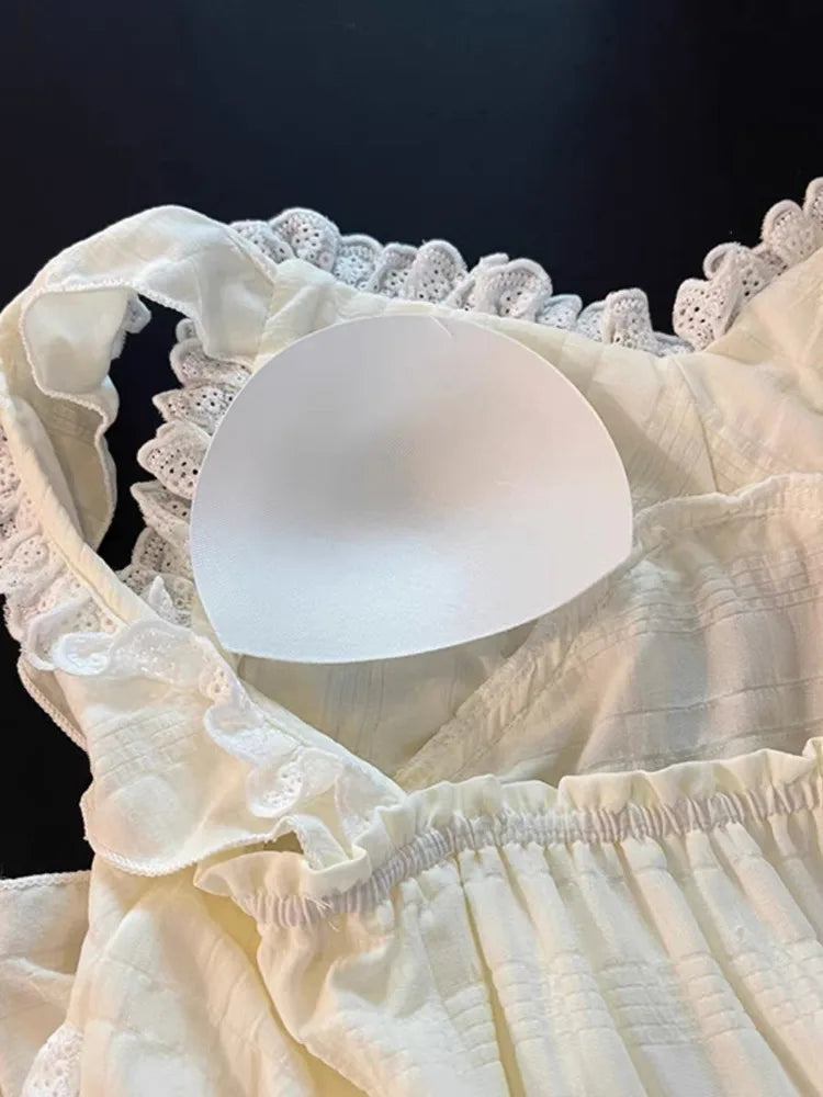 Summer Sexy Strap Spwear Women's ort Pants Loose Fit Home Clothes Set with Chest Pad 2024 New Tread Cotton Thin Woven