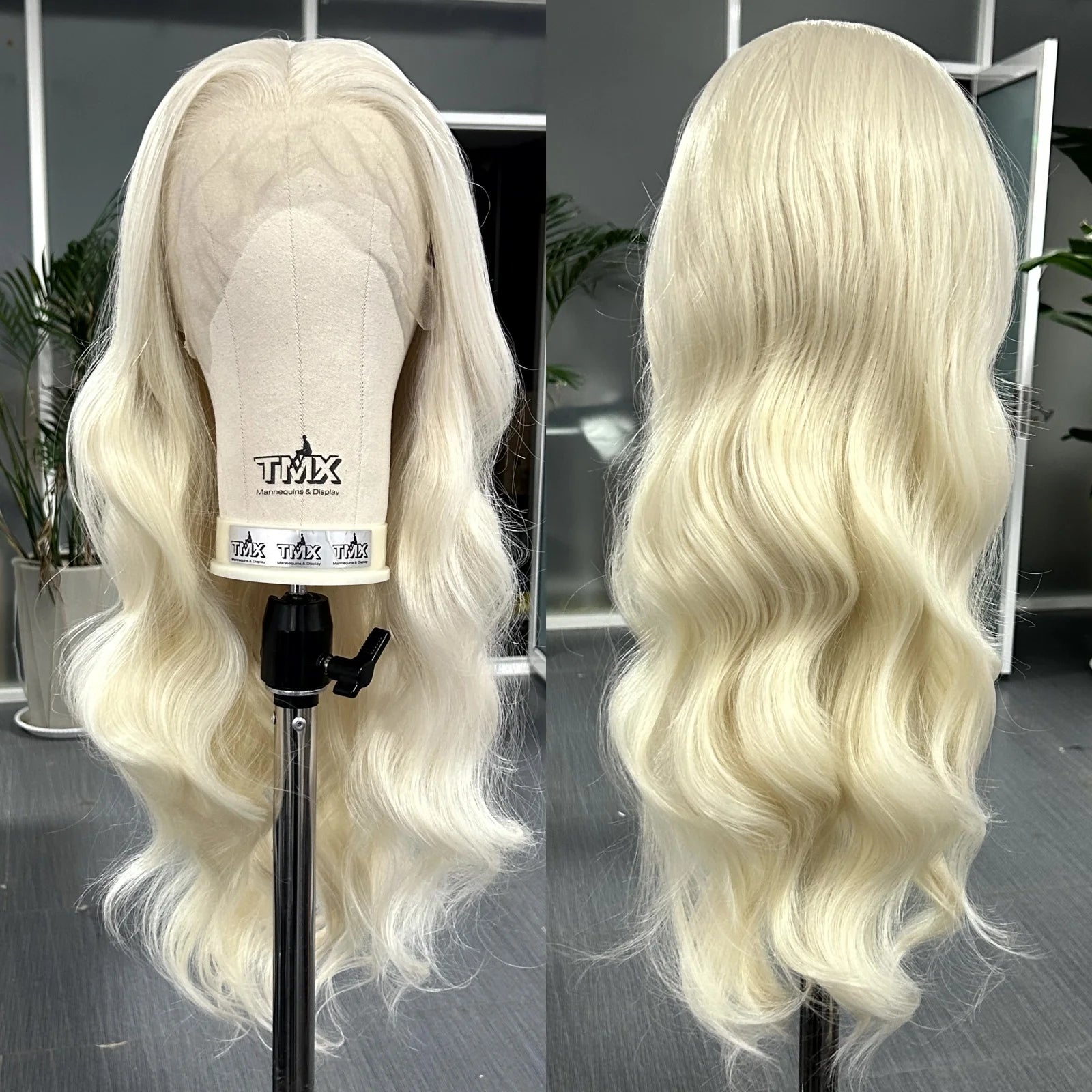 Platinum Blonde Long Wavy Synthetic Wig Free Part Loose Wave Natural Curly 13X4 Lace Front Wigs for Women Daily Party Cosplay Badiee Stylez