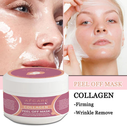 Anti Wrinkle Collagen Wrapping Peel Off Facial Mask Korean Collagen Wrapping Mask Tighten Face Lifting Moisturizing Care Mask