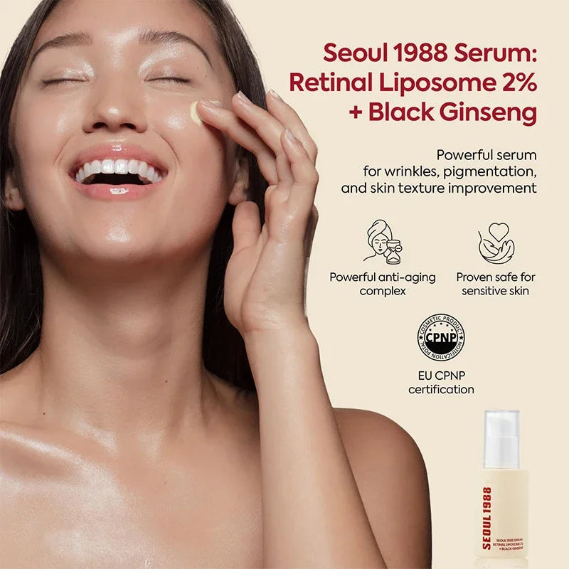 SEOUL 1988 Eye Cream Niacinamide 2% Retinal Acid Ginseng Serum Lighten Fine Lines Firming Pores Brightening Face Korean Skincare