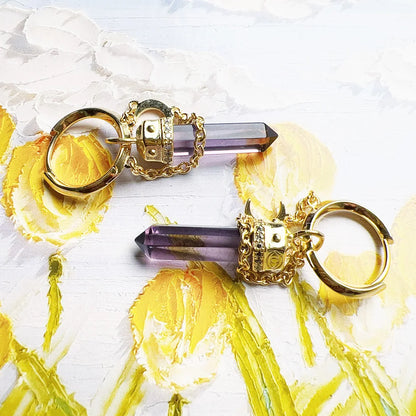 Gold Plated Hoop Earrings Moon with Imitation Amethysts Europe Fine Jewerly For Women Vintage Gift In Solid 925 Sterling Silver