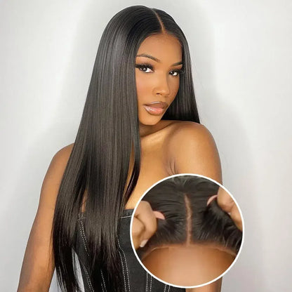 Glueless Hd Lace Human Hair Bone Straight Lace Front Wigs 4x4 5x5 Pre-Cut Lace Wig Human Hair Lace Closure Wig For Black Women Badiee Stylez