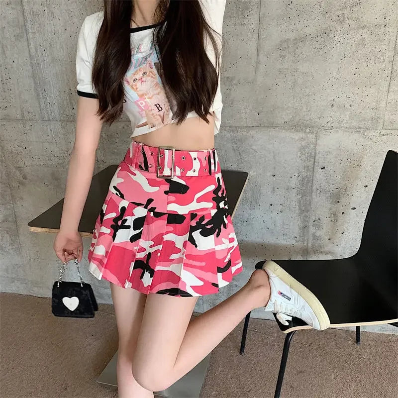 Short Mini High Waist Gyaru Skirts for Women Pleated Pleat Quality Modest Premium Aesthetic Stylish Y2k Vintage V Woman Skirt