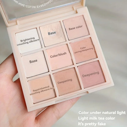 Multifunctional Eyeshadow Palette 9 Colors Various Shades Long Lasting Moisturizing Eye Shadow Palettes for Women Makeup Kit