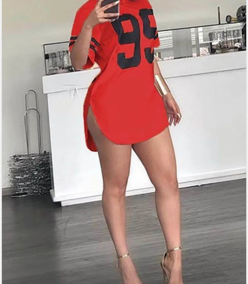 Woman's Tshirts Superior Quality spring/summer Letters Loose O Neck Short Sleeve Fashion Ladies Tops Dropshipping SJYL900 red