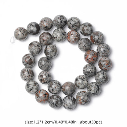 4-12mm AA Yooperlite Natural Flame Stone Beads Round Spacer Beads For Jewelry Making Supplies Diy Charms Bracelets Accessories
