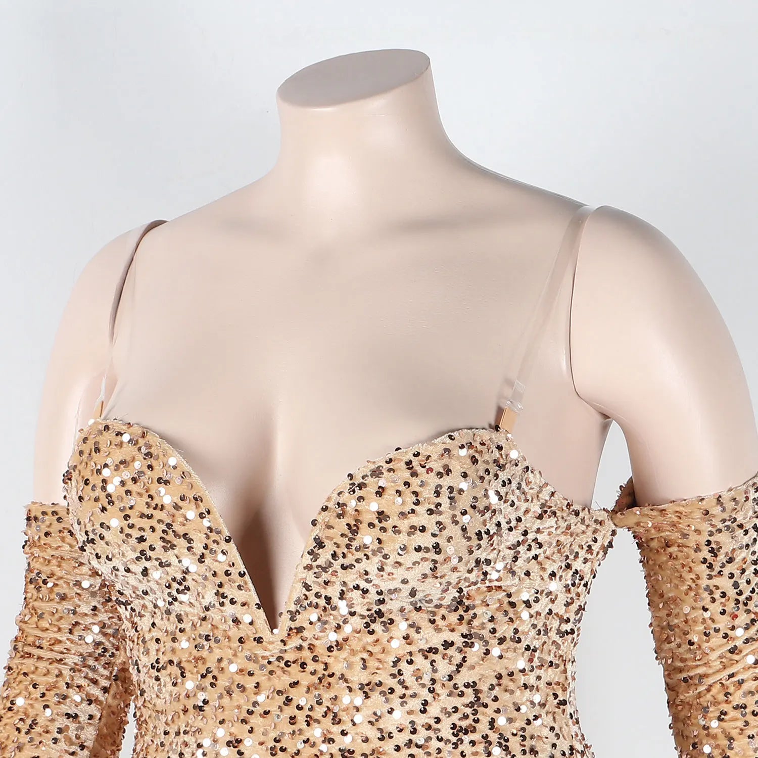 Women's Elegant Sequined Feather Slim Patchwork Bodysuits Spring Summer New Sexy Bodysuits Women Long Sleeve Backless Bodysuits