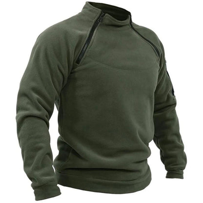 Male Hoodie Autumn Winter Warm Solid Color Stand-up Collar Outdoor Breathable Tactical Mens Gym Sport Tops Badiee Stylez