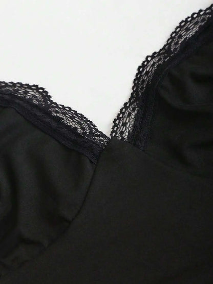 Women Summer Elegant Black High-Waist Knitted Suspender Jumpsuit Backless Women's Loose Wide-Leg Pants European Style Jumpsuit Badiee Stylez