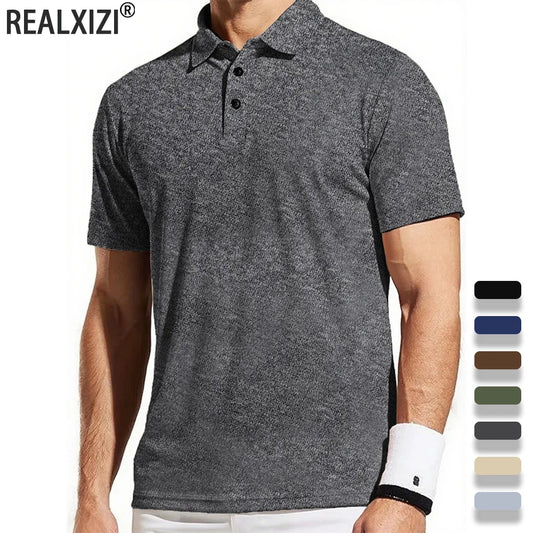 Men's Trendy Polo Shirt - Breathable Solid Color Casual Tee for Effortless Summer Style